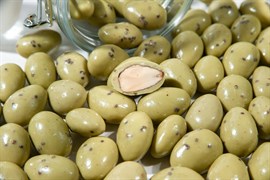 Драже "Миндаль в белом шоколаде с сублиматом яблока и с семенами чиа - Tropica Premium" (короб 3 кг)