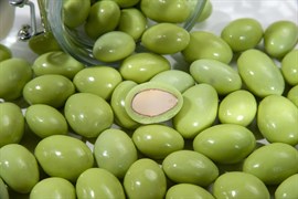 Драже "Миндаль в йогуртовом шоколаде с сублиматом лайма - Tropica Premium" (короб 3 кг)